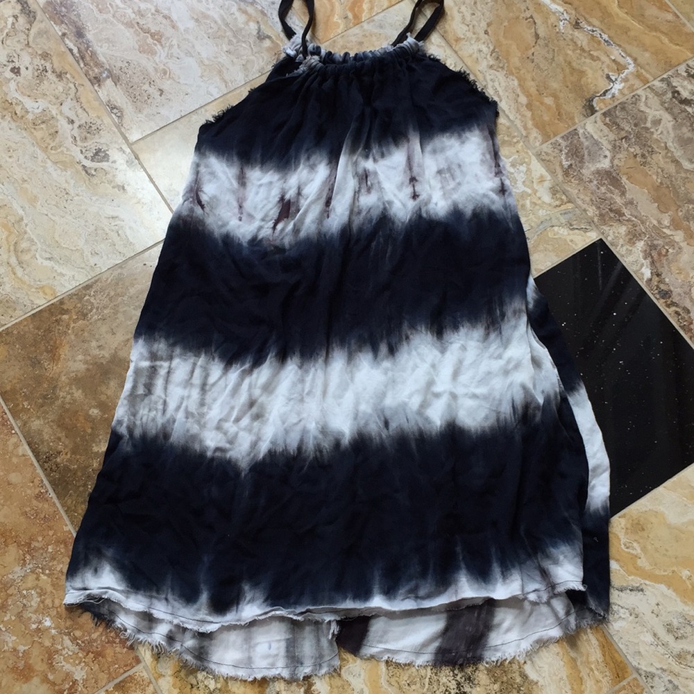 Hashtag in trend Los Angeles tie-dye fringed rayon